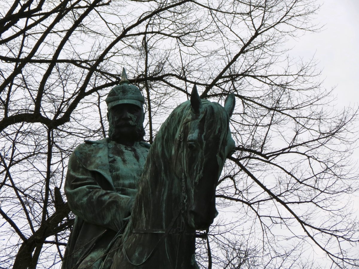 Equestrian Statue Of Wilhelm I In Hamburg Neustadt Germany