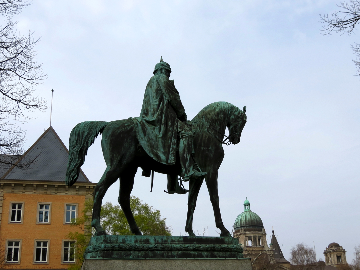 Equestrian Statue Of Wilhelm I In Hamburg Neustadt Germany