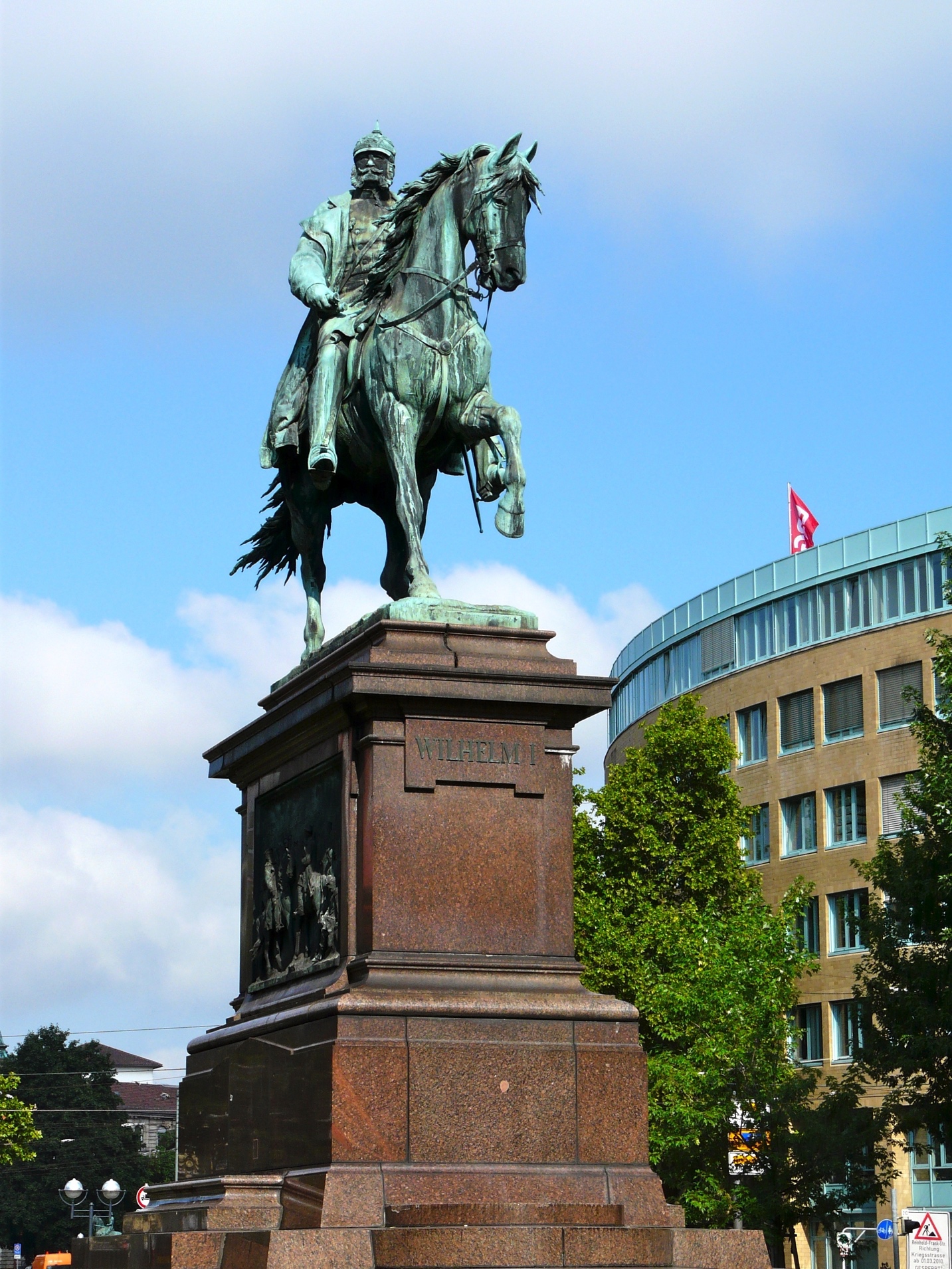 Equestrian Statue Of Wilhelm I In Karlsruhe Germany