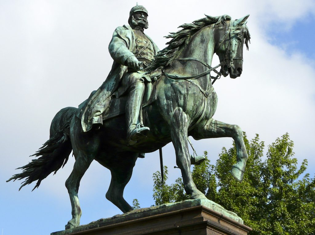 Equestrian Statue Of Wilhelm I In Karlsruhe Germany