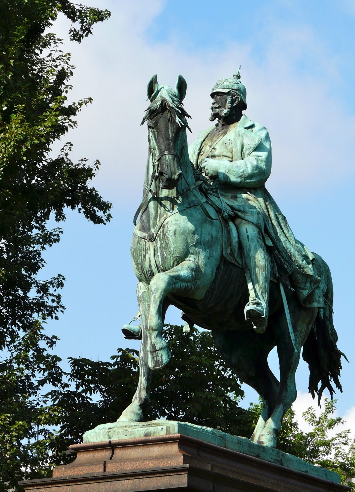 Equestrian Statue Of Wilhelm I In Karlsruhe Germany