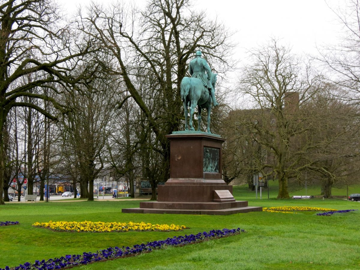 Equestrian Statue Of Wilhelm I In Kiel Germany