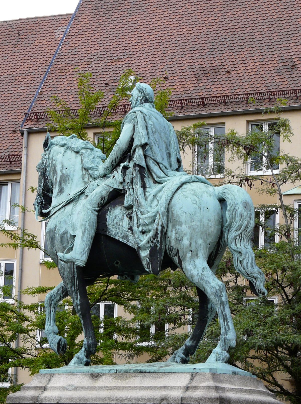 Equestrian statue of Wilhelm I in Nürnberg Germany