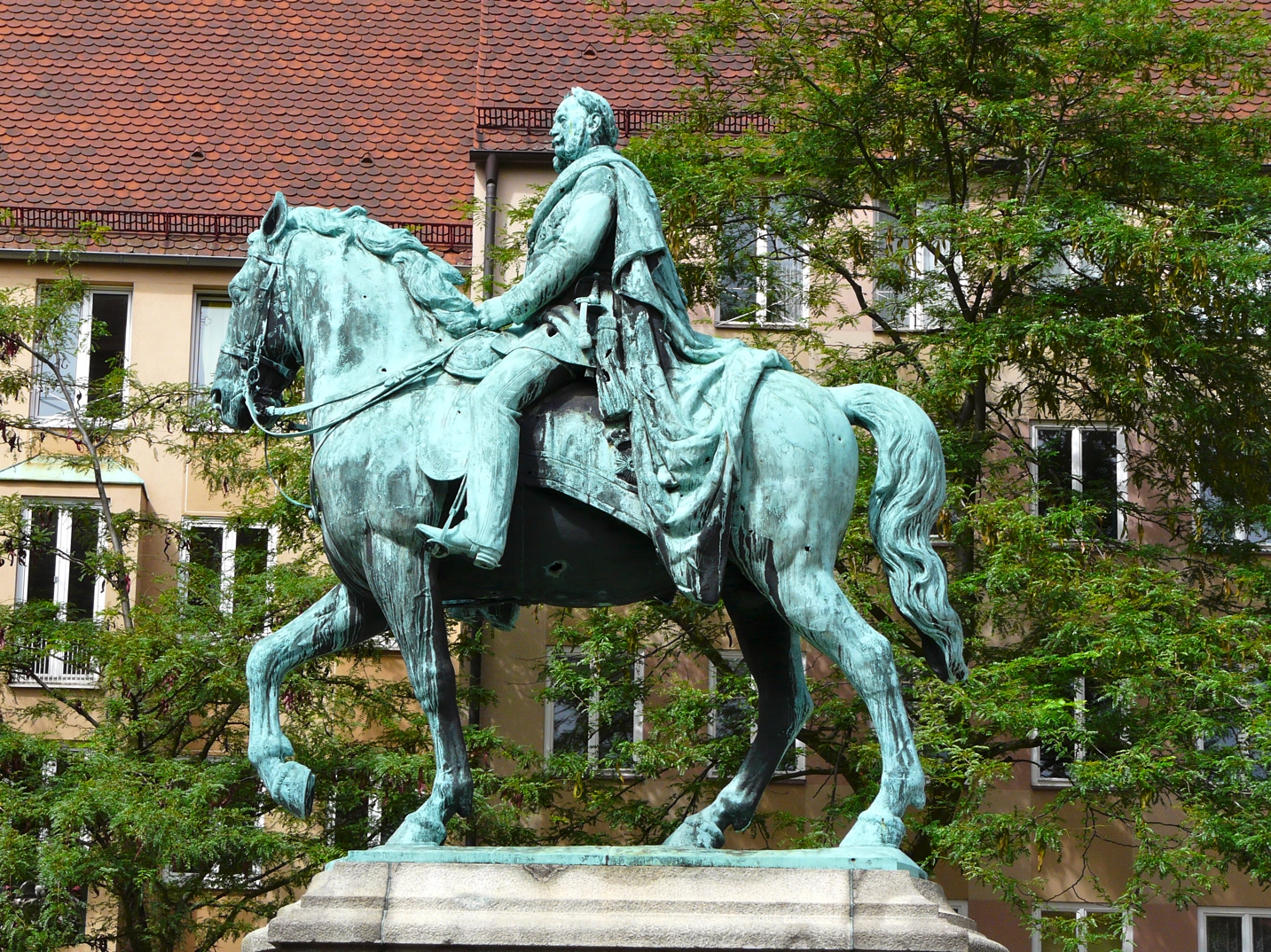 Equestrian statue of Wilhelm I in Nürnberg Germany