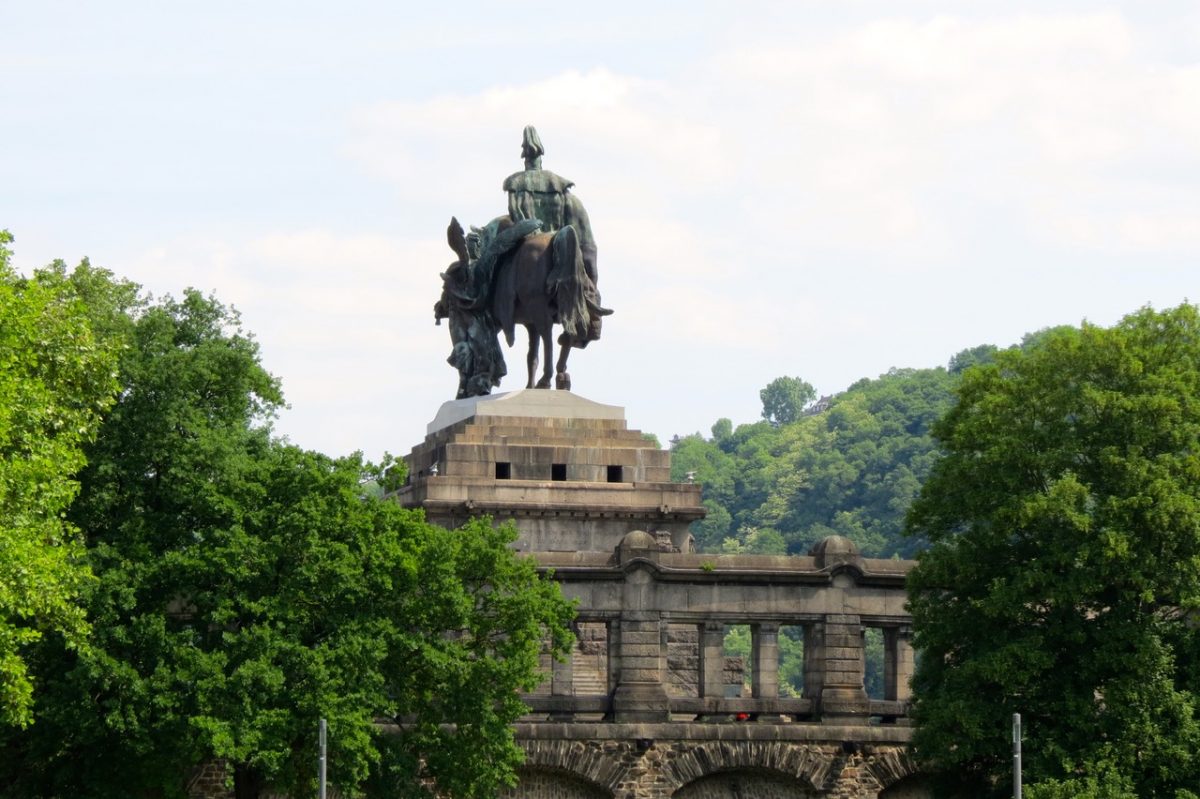 Equestrian Statue Of Wilhelm I In Koblenz Germany