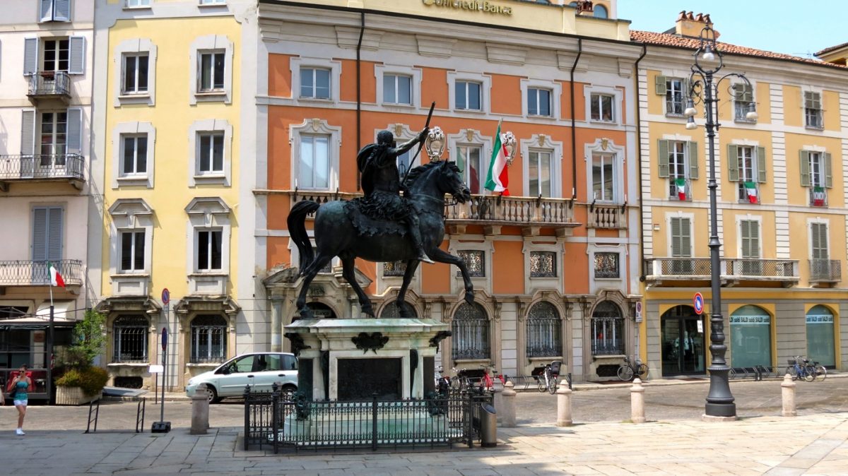 Equestrian Statue Of Ranuccio Farnese In Piacenza Italy