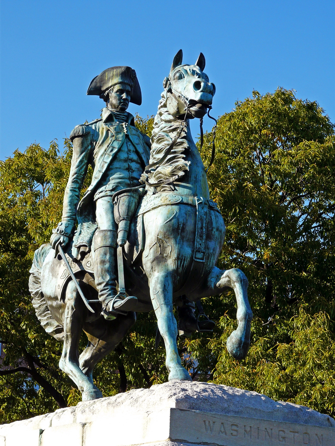 Equestrian Statue Of George Washington In Washington D C Us