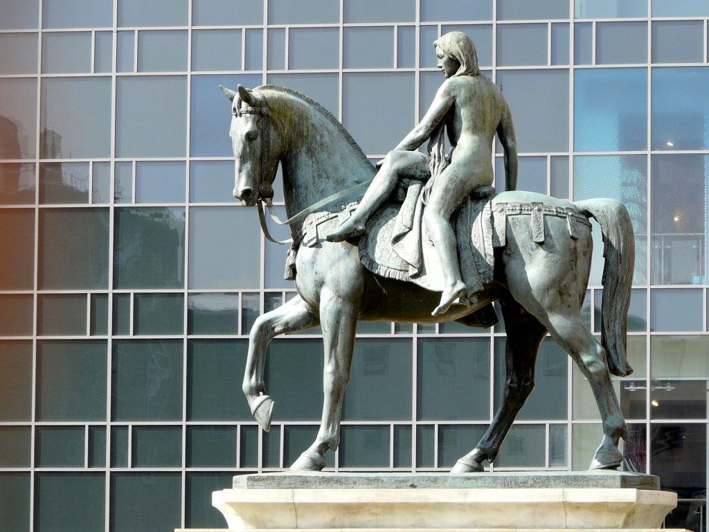 Equestrian Statue Of Lady Godiva In Coventry UK