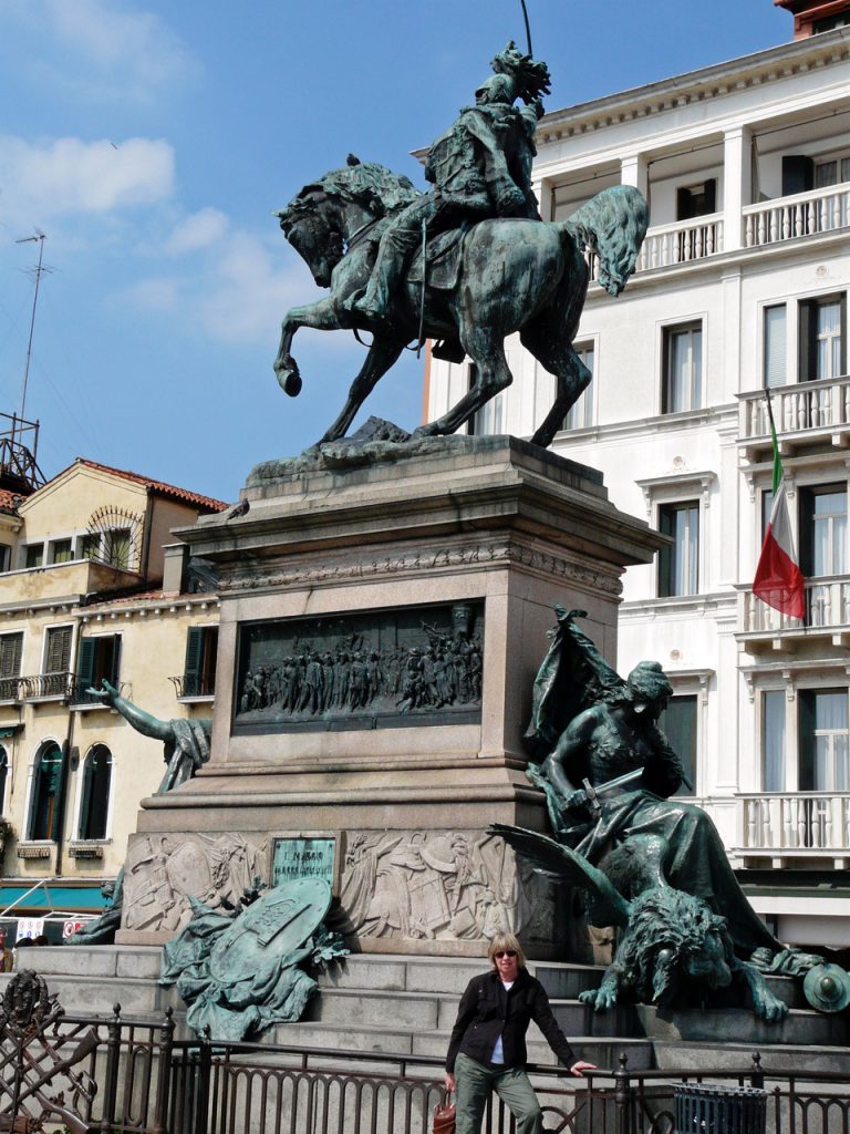 Equestrian Statue Of Vittorio Emanuele Ll In Venice Italy