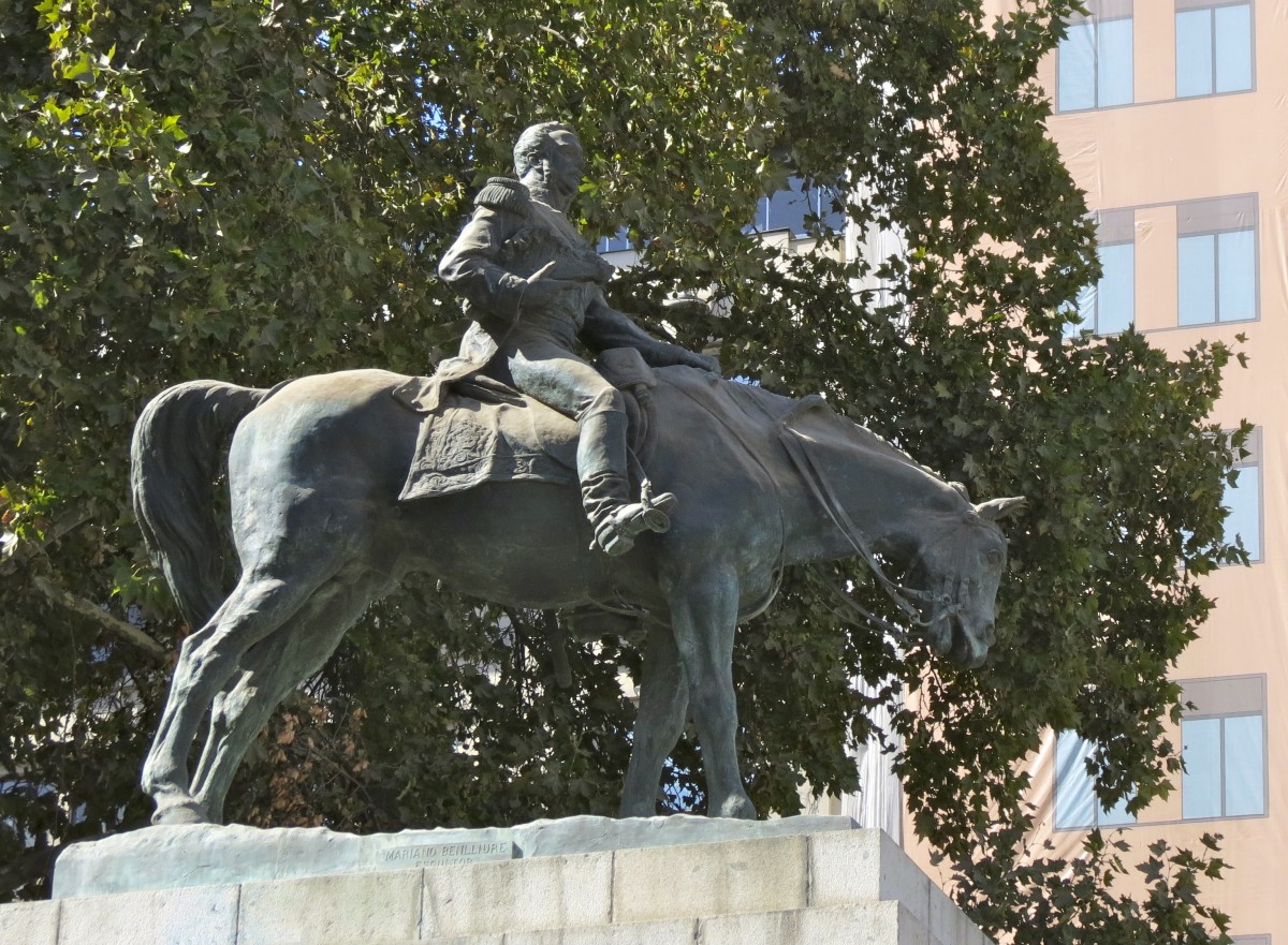 Equestrian statue of Manuel Bulnes in Santiago de Chile Chile