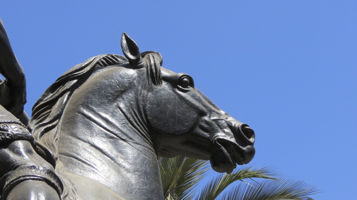 Equestrian statue of Pedro de Valdivia in Santiago de Chile Chile