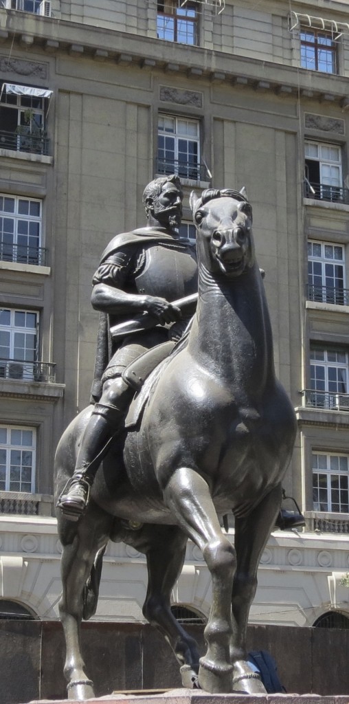 Equestrian statue of Pedro de Valdivia in Santiago de Chile Chile