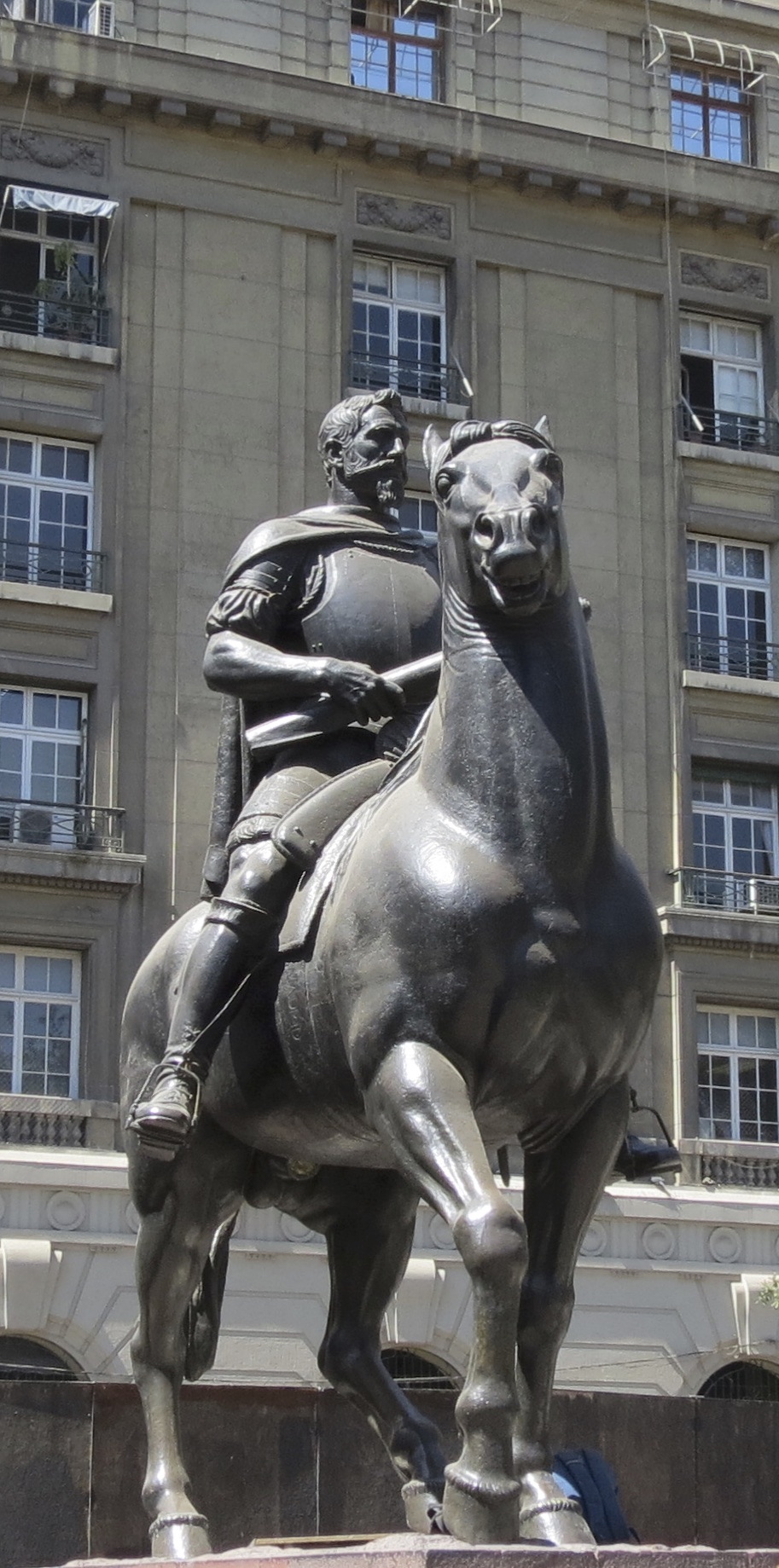 Equestrian statue of Pedro de Valdivia in Santiago de Chile Chile
