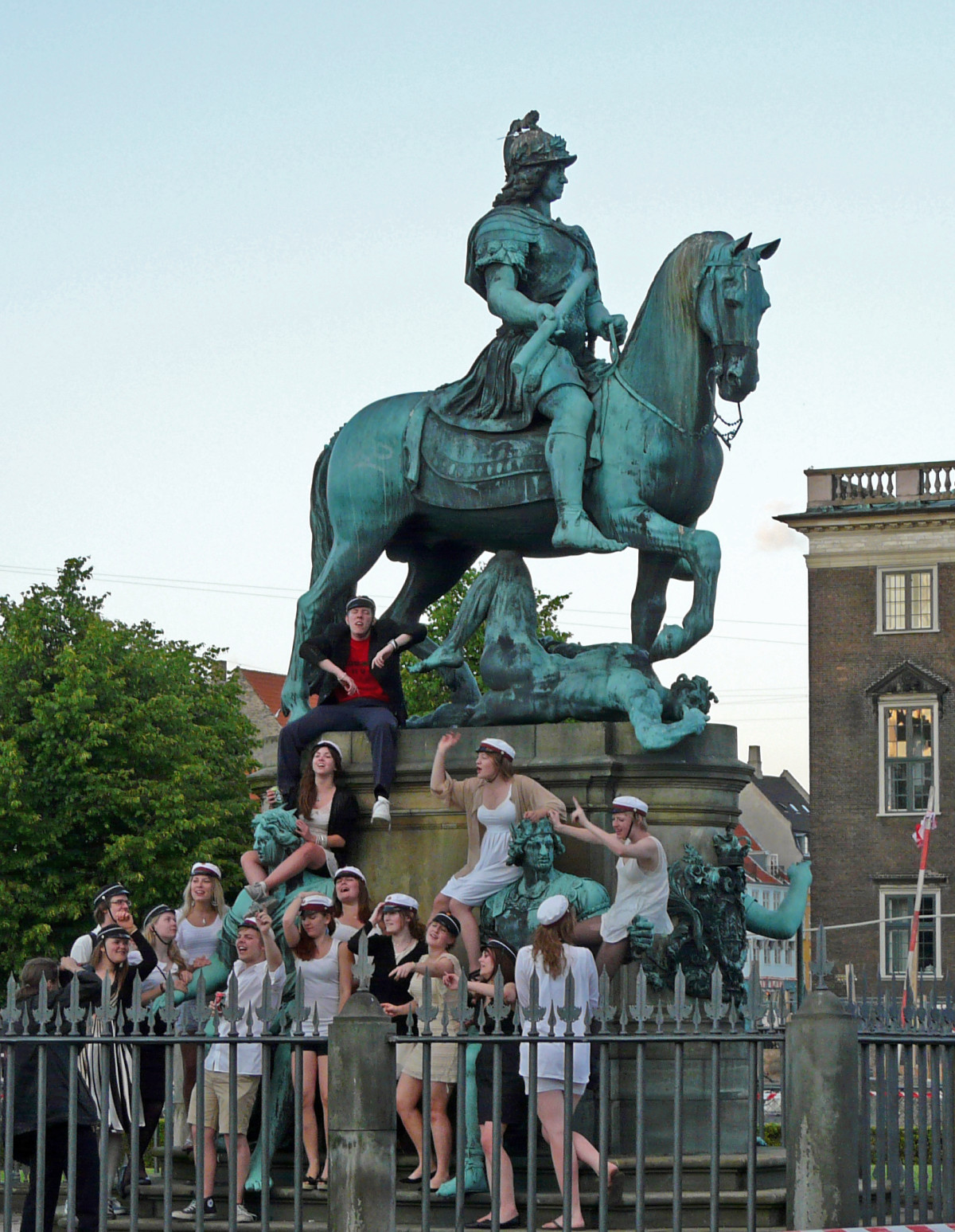 Equestrian statue of Christian V in Copenhagen Denmark