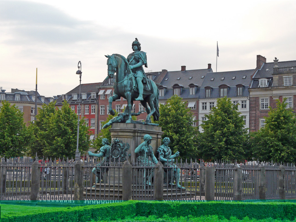 Equestrian statue of Christian V in Copenhagen Denmark