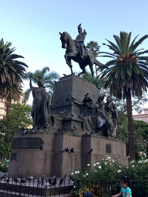 Equestrian statue of Juan Antonio Alvarez de Arenales in Salta Argentina