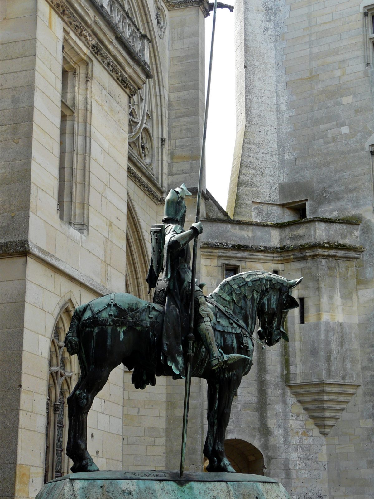 Equestrian statue of Louis d'Orléans in Pierrefonds France