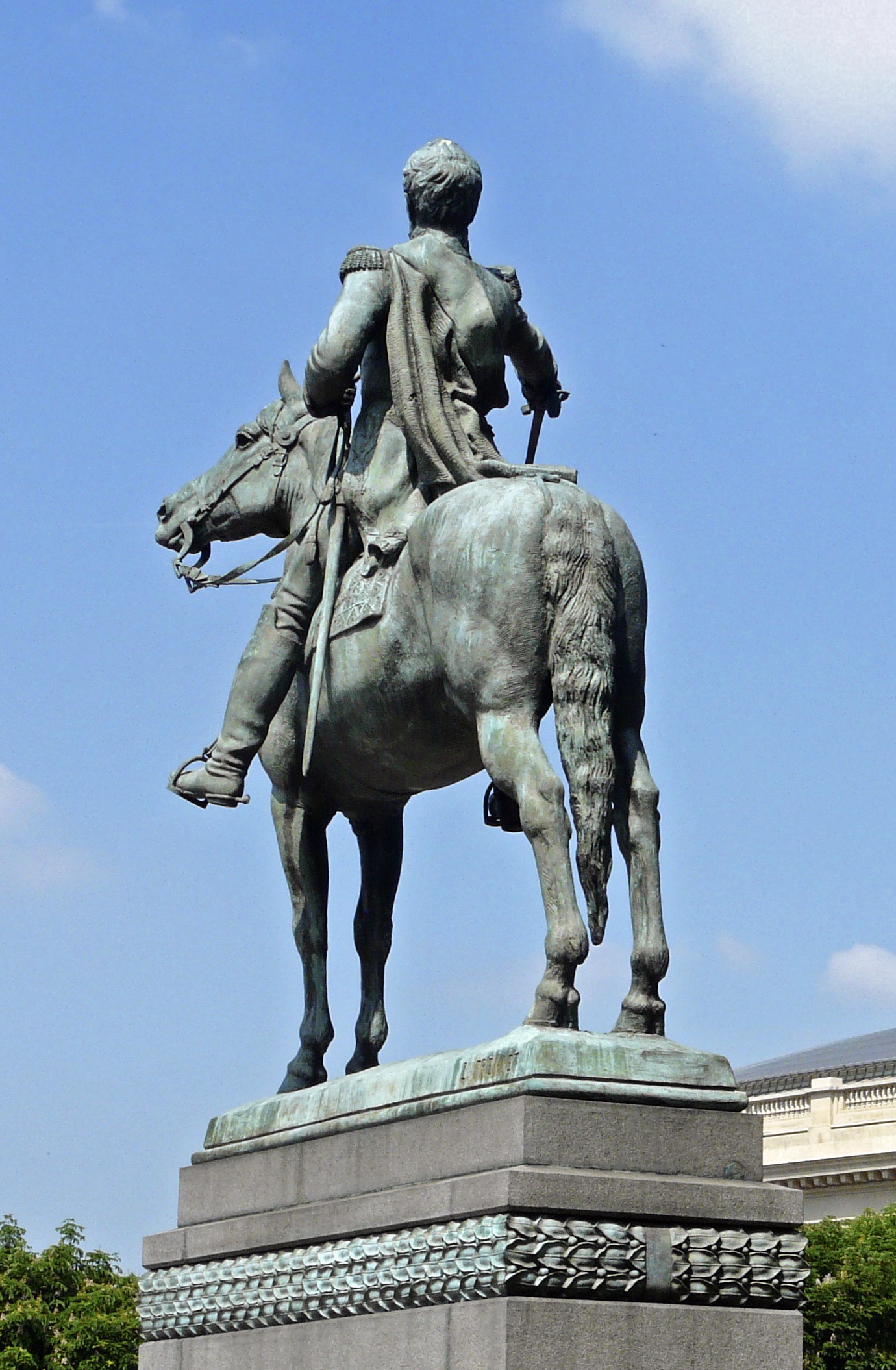 Equestrian statue of Simon Bolivar in Paris France