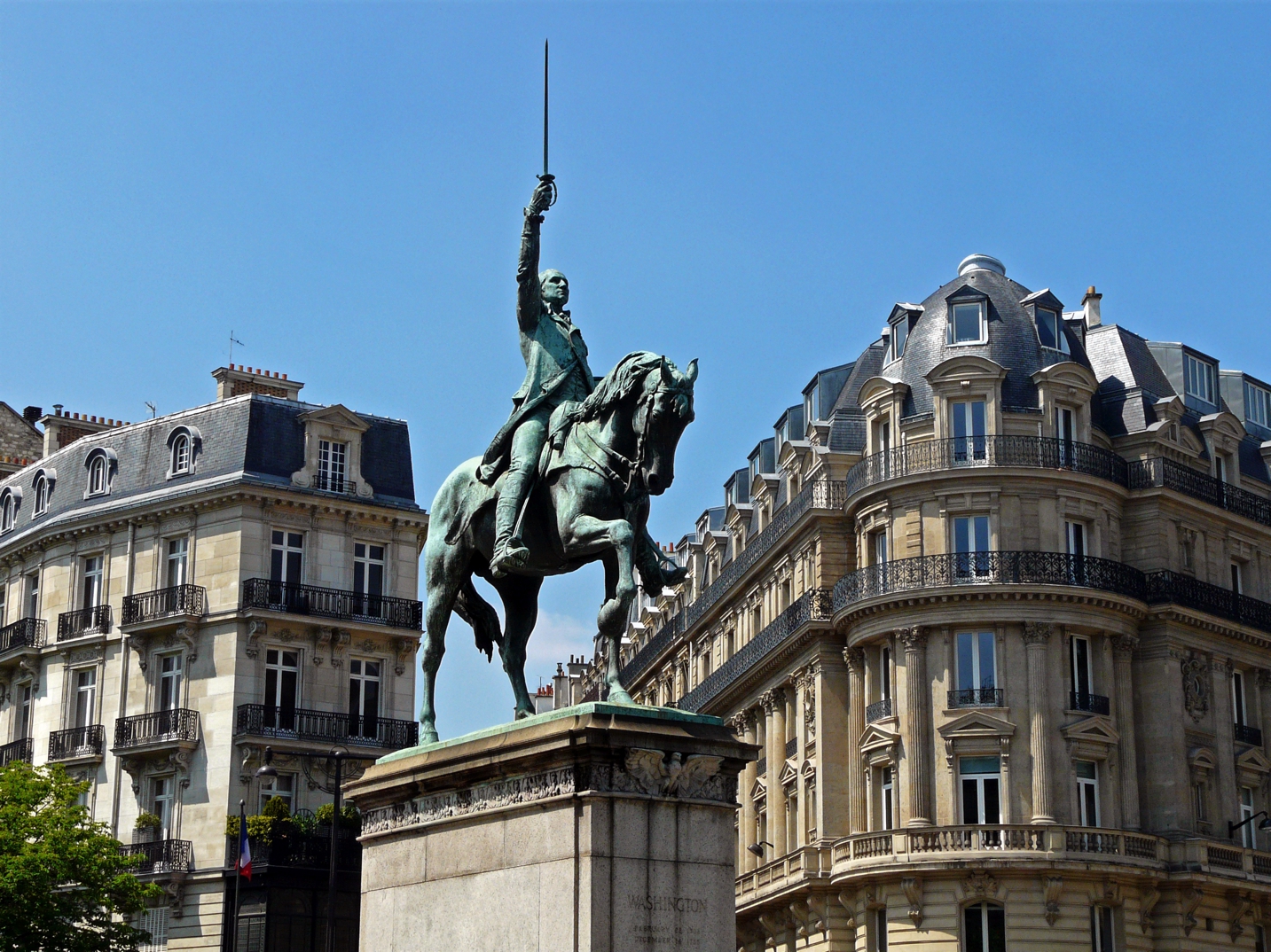 Equestrian statue of Washington in Paris France