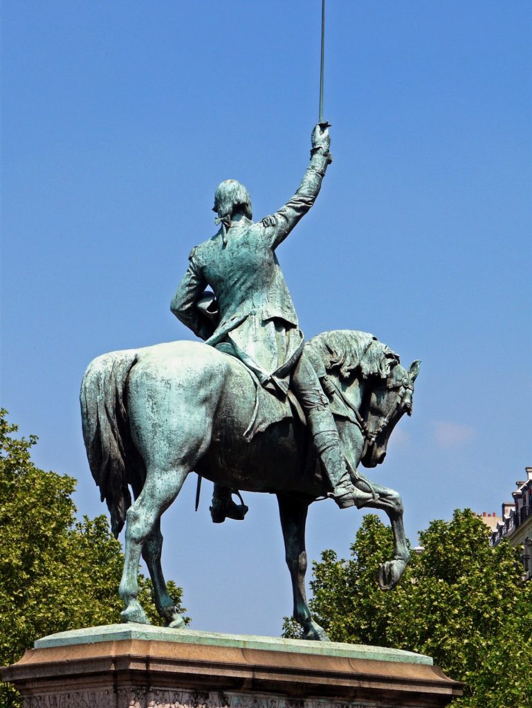 Equestrian statue of Washington in Paris France