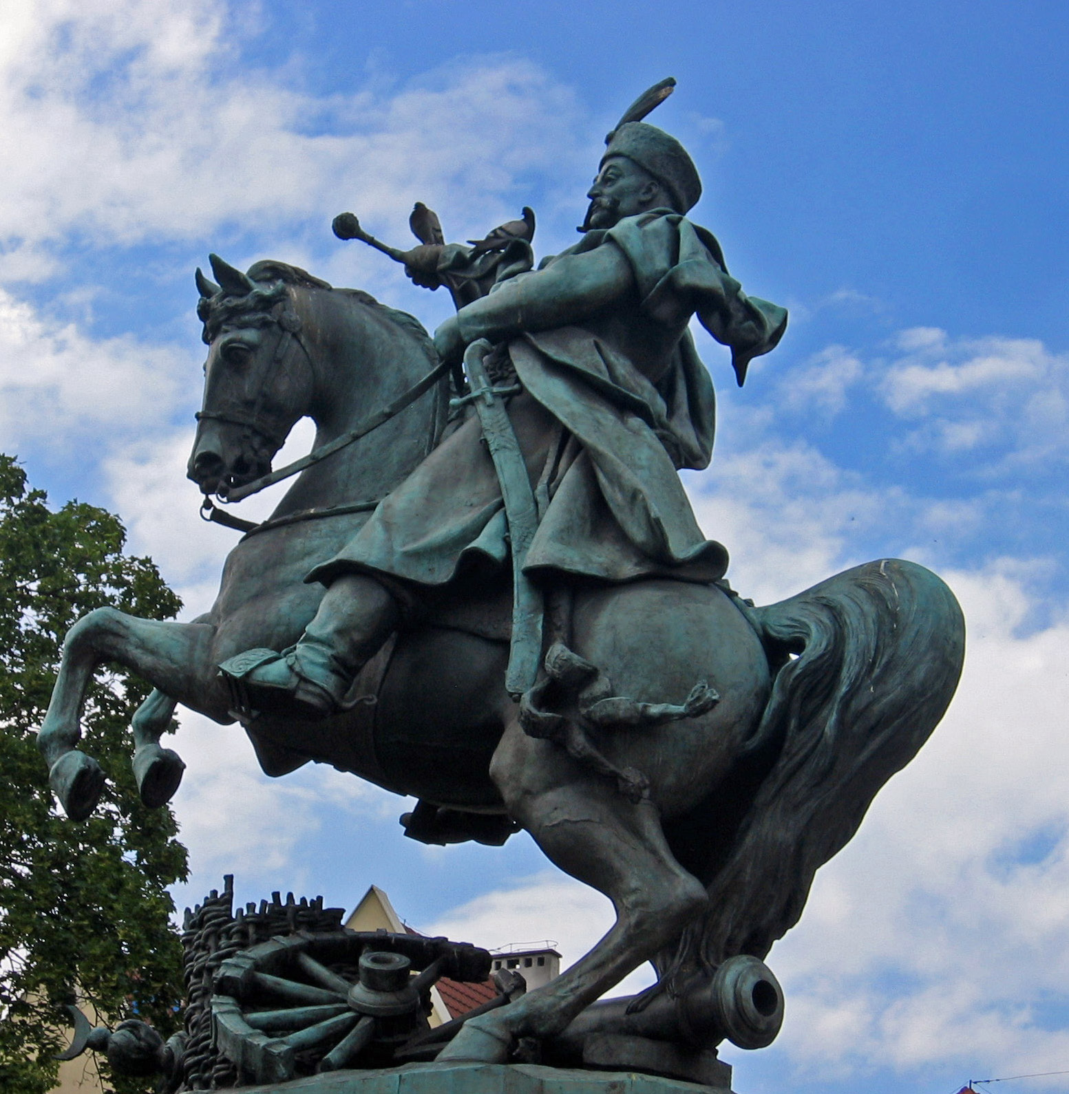 Equestrian statue of Jan III Sobieski in Gdansk Poland