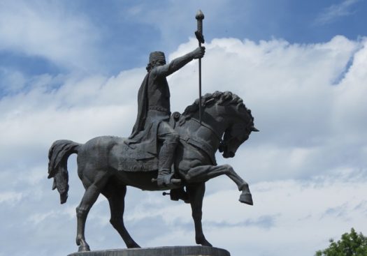 Equestrian statue of Erekle II in Telavi Georgia