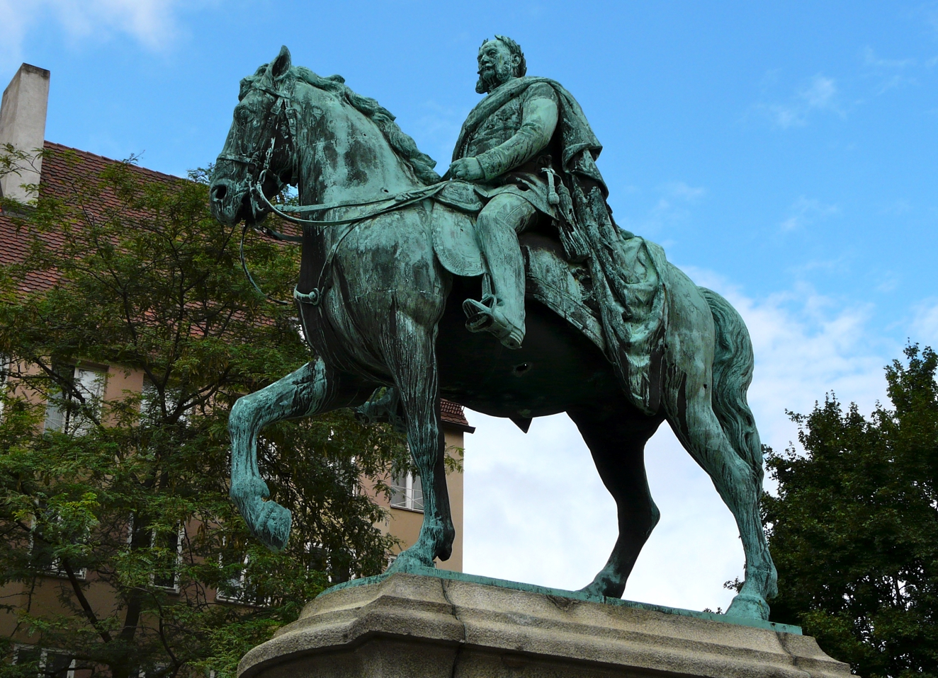 Equestrian statue of Wilhelm I in Nürnberg Germany