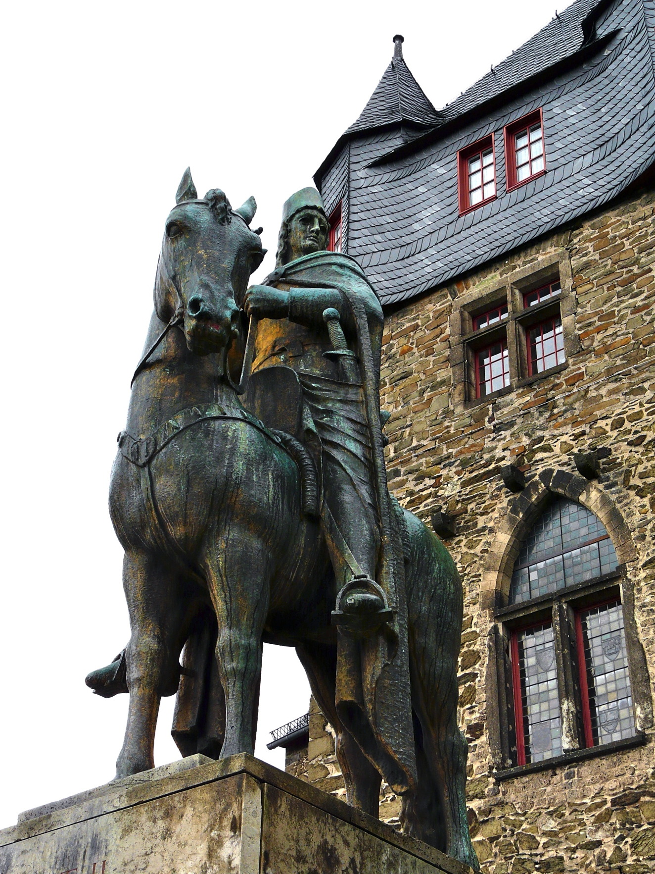 Equestrian statue of Graf von Berg Engelbert II in Solingen Germany