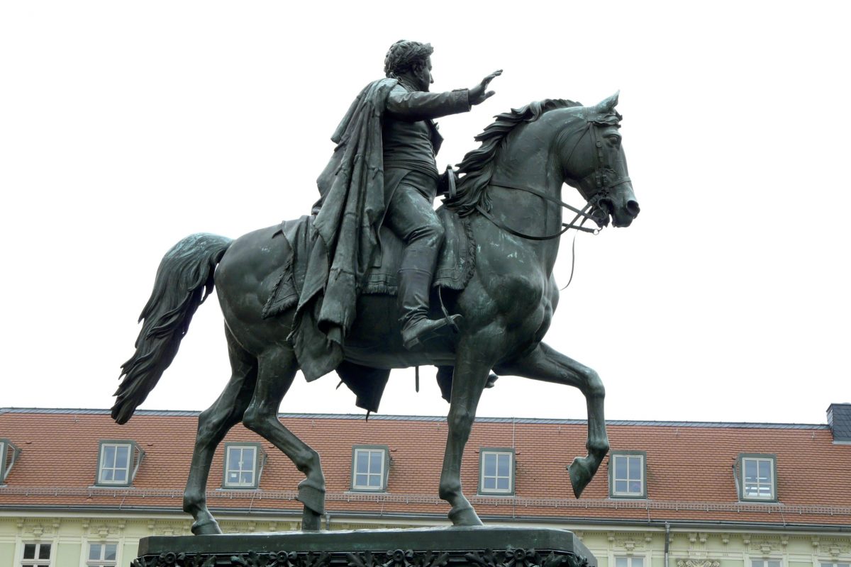 Equestrian statue of Karl August in Weimar Germany