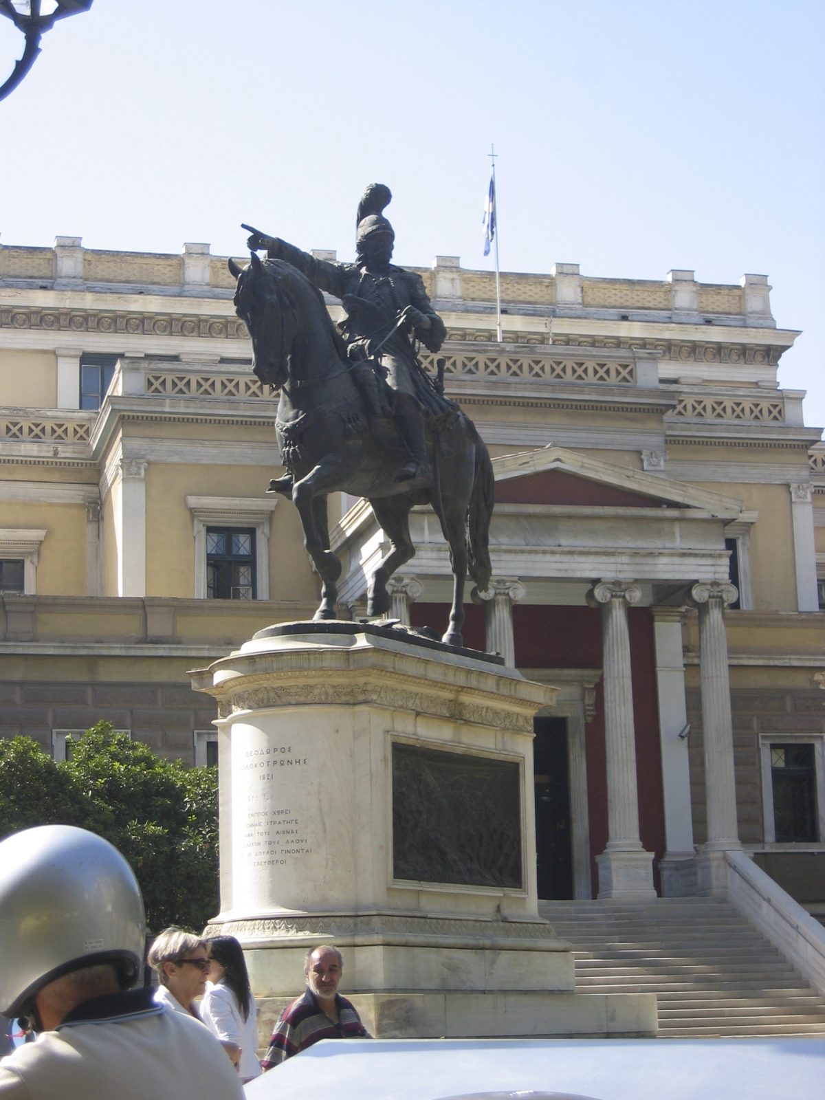 Equestrian statue of Theodoros Kolokotronis in Athens Greece