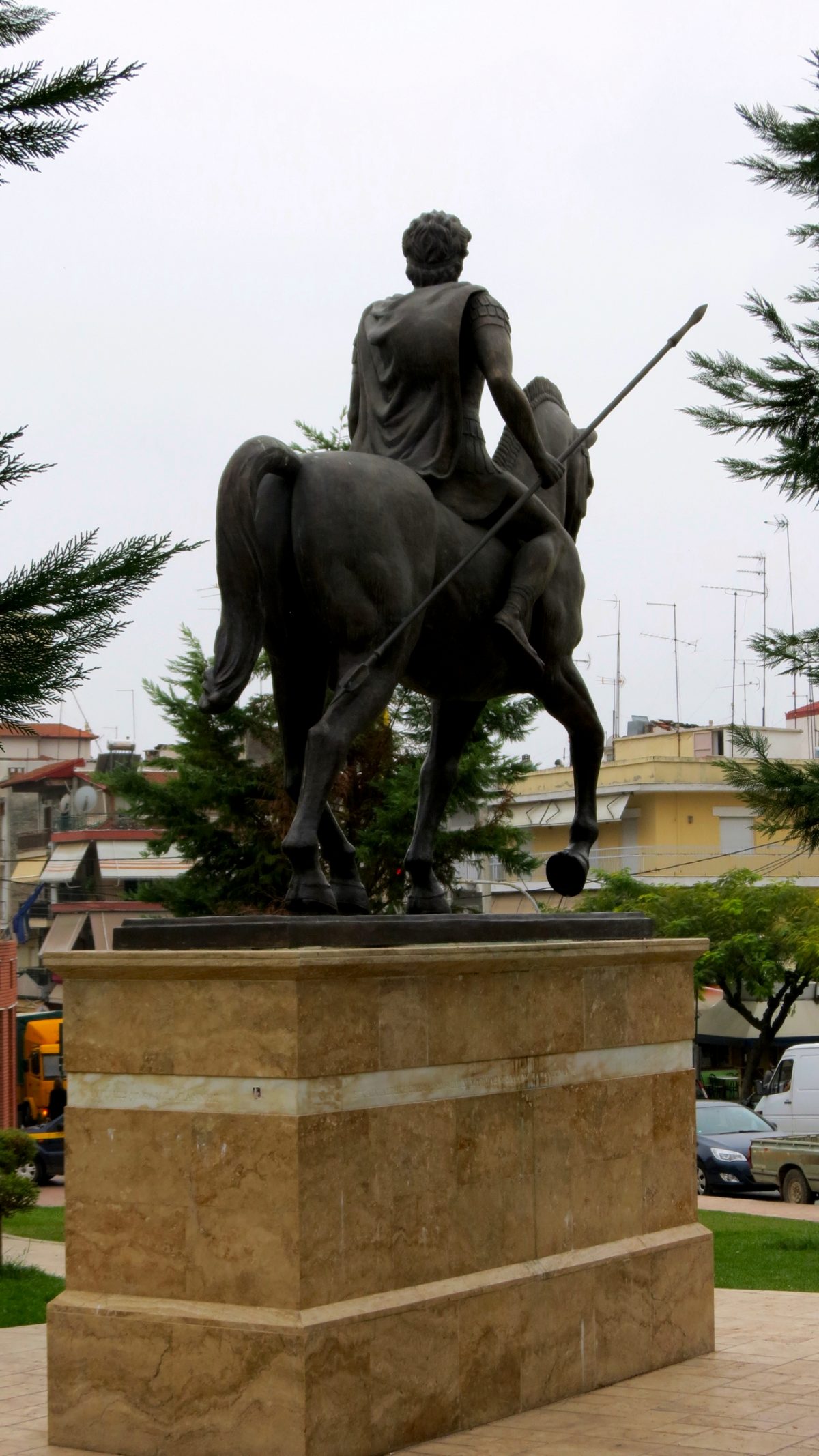 Equestrian statue of Alexander the Great in Giannitsa Greece