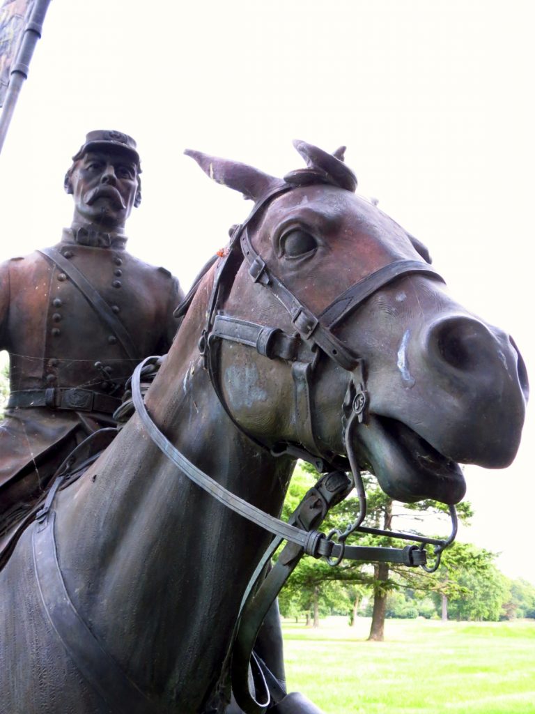 Equestrian statue of Philip H. Sheridan in IL Fort Sheridan US