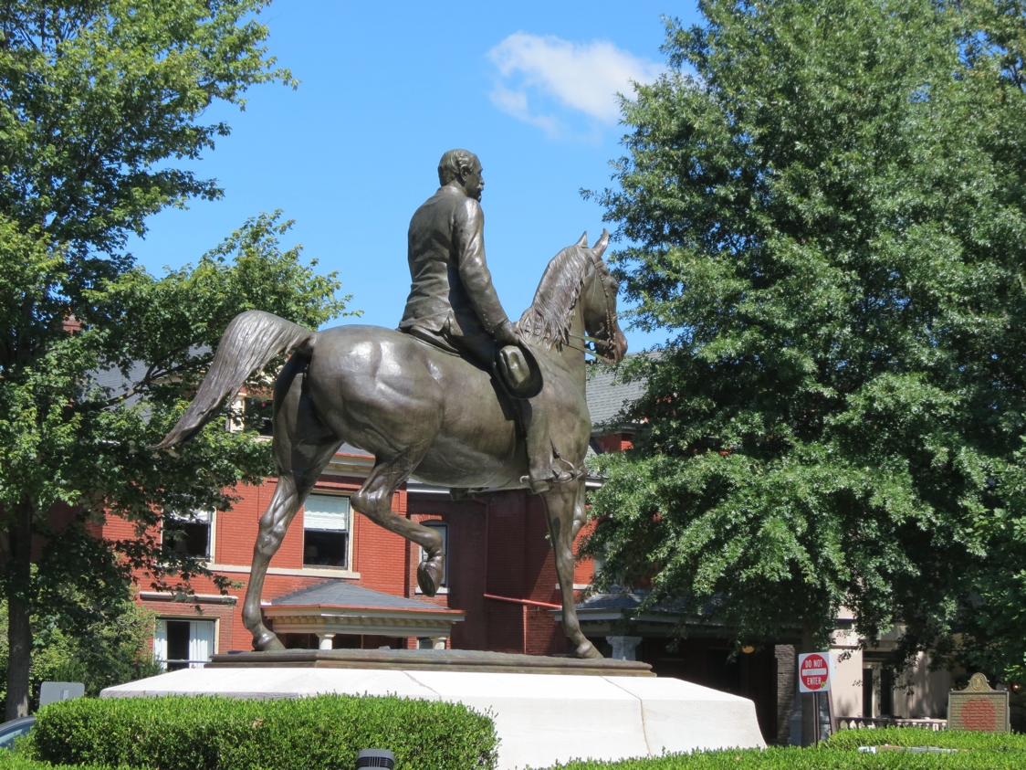 Equestrian statue of John Breckinridge Castleman in KY Louisville US