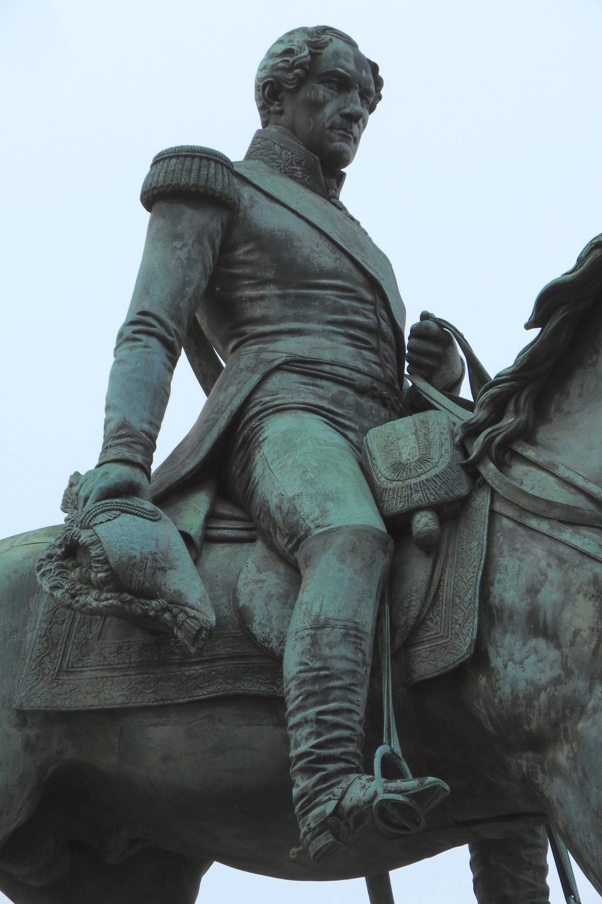 Equestrian statue of Leopold l in Antwerp Belgium