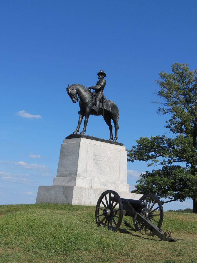 Equestrian statue of Oliver Otis Howard in PA Gettysburg US