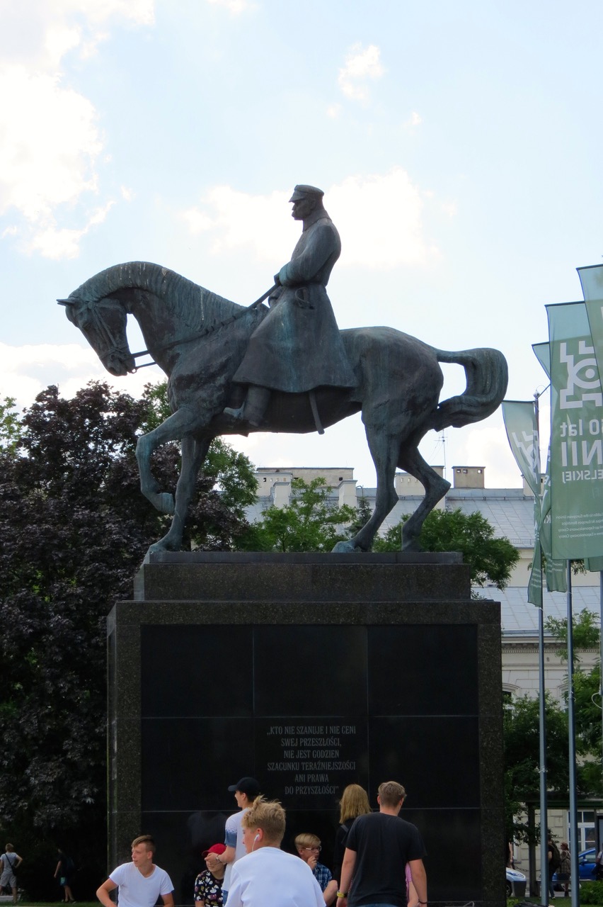 Equestrian statue of Josef Pilsudski in Lublin Poland
