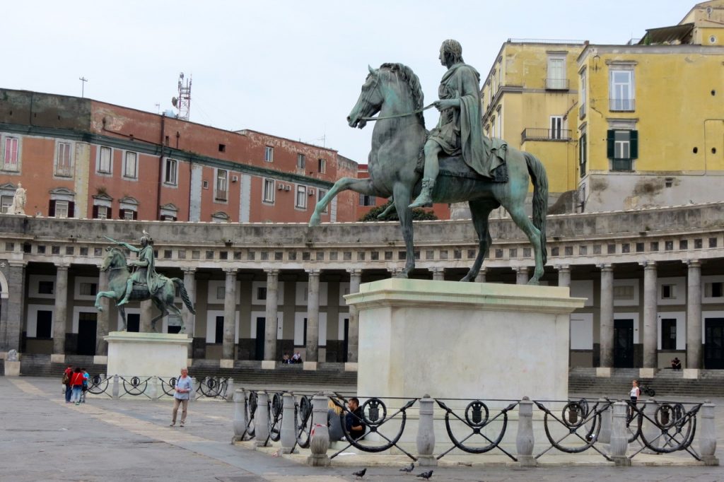 Equestrian statue of King of Naples Ferdinand I in Naples Italy