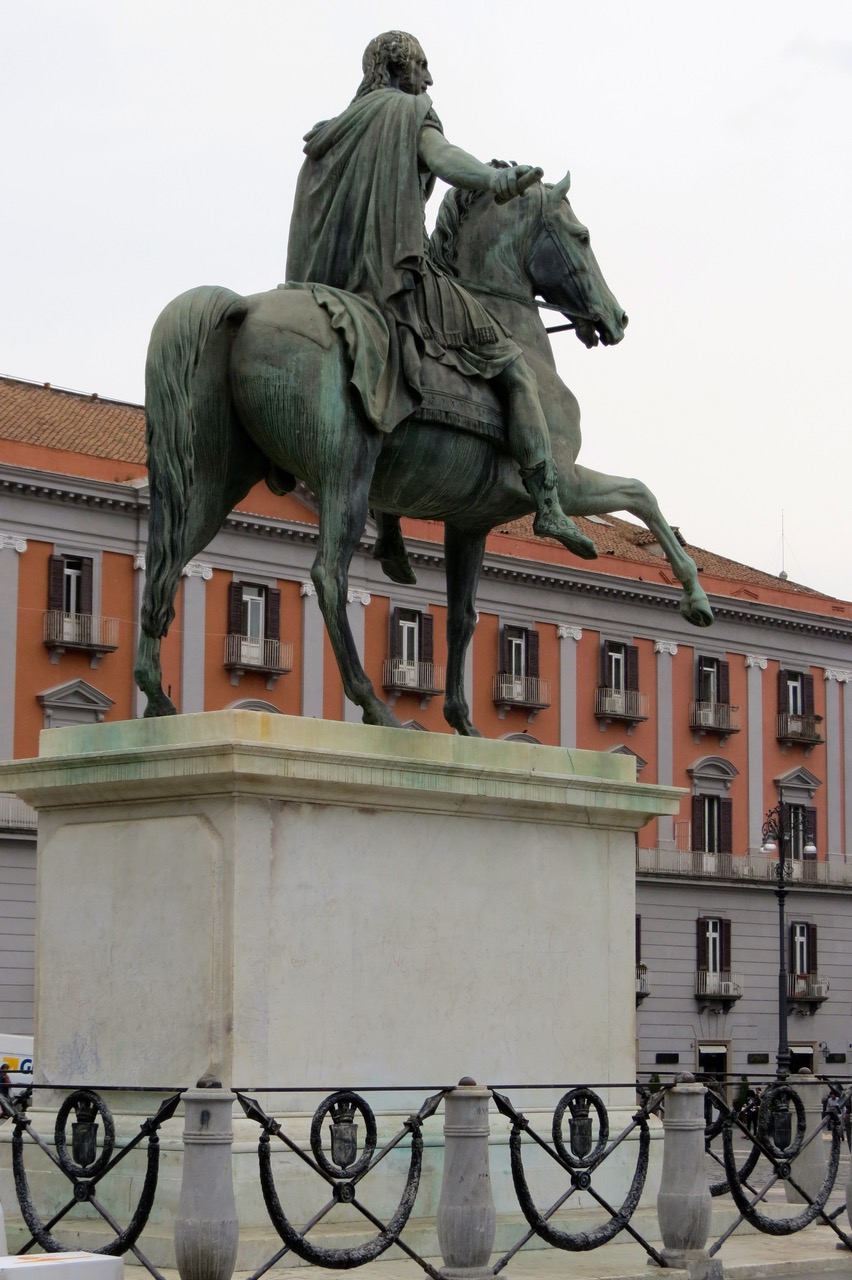 Equestrian statue of King of Naples Ferdinand I in Naples Italy