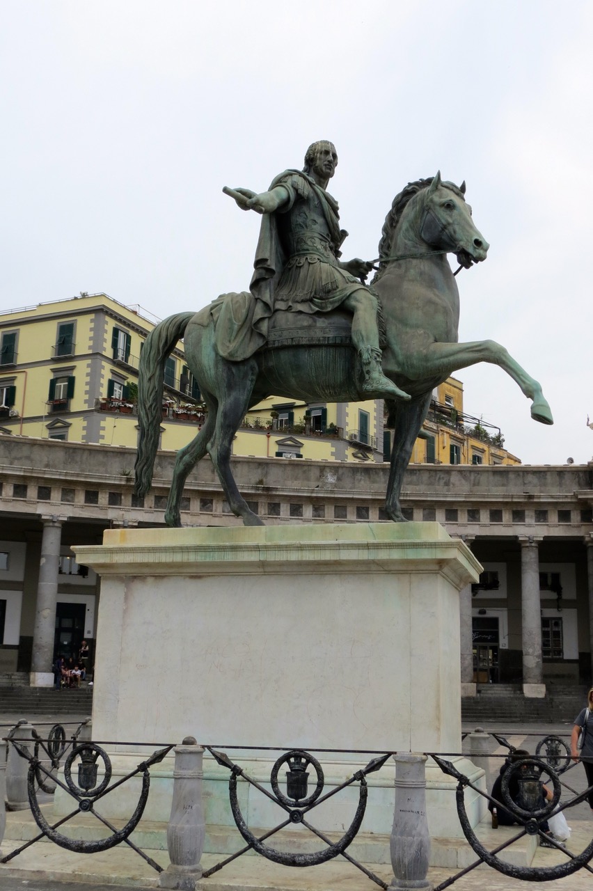 Equestrian statue of King of Naples Ferdinand I in Naples Italy