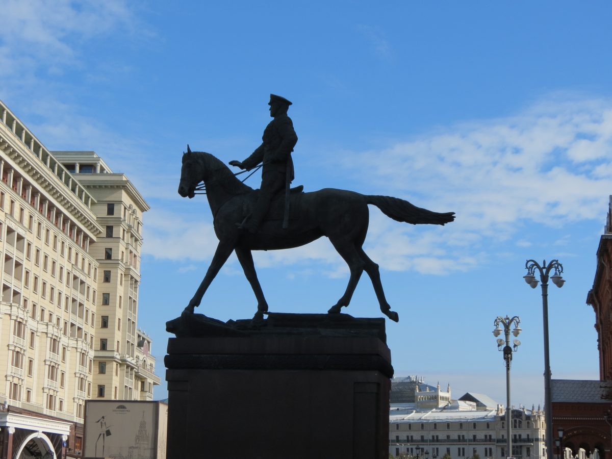 Equestrian Statue Of Georgy Zhukov In Moscow Russia