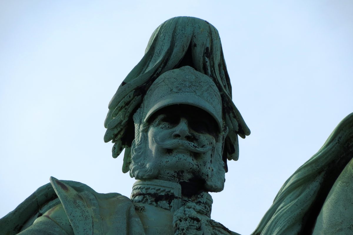 Equestrian statue of Wilhelm l in Cologne Germany