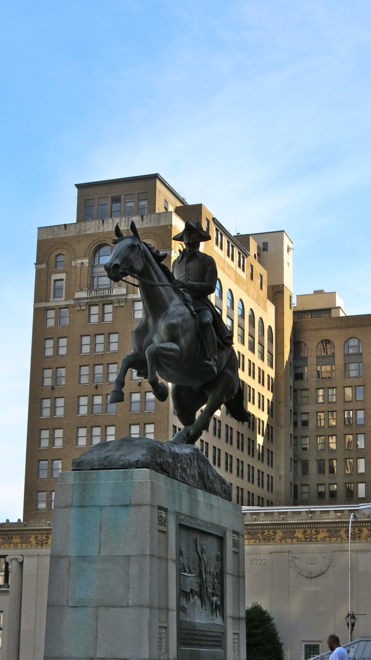 Equestrian statue of Caesar Rodney in DE Wilmington US