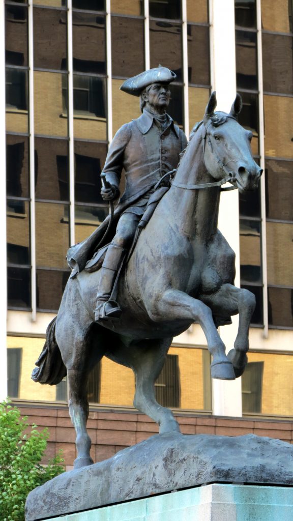Equestrian statue of Caesar Rodney in DE Wilmington US