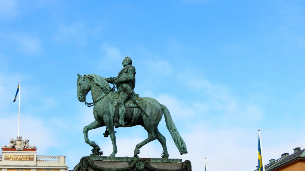 Equestrian Statue Of Adolf Gustav II In Stockholm Sweden