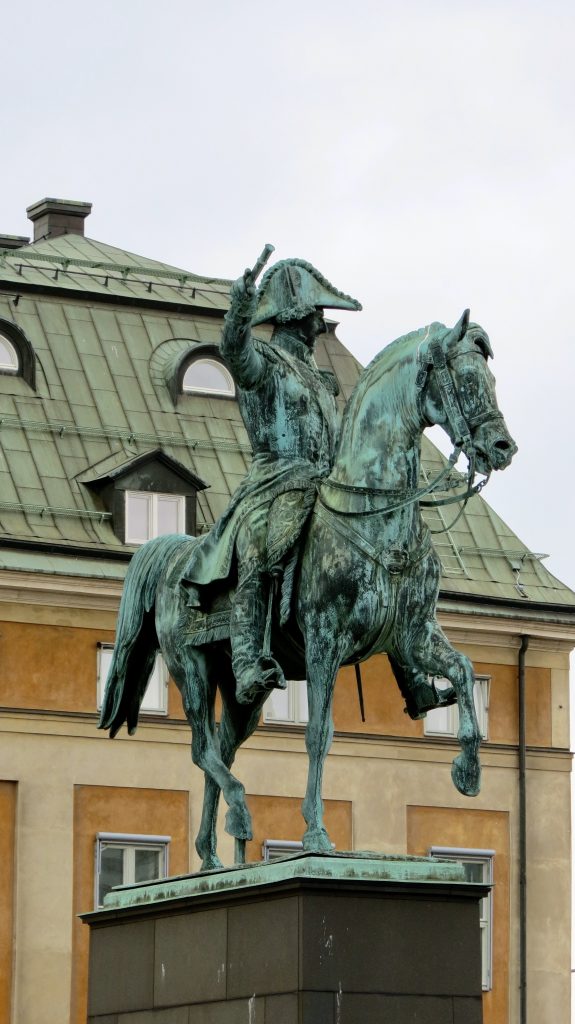 Equestrian Statue Of Karl Johan (Karl XlV) In Stockholm Sweden