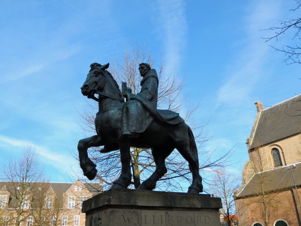 Equestrian statue of Willibrord in Utrecht Netherlands