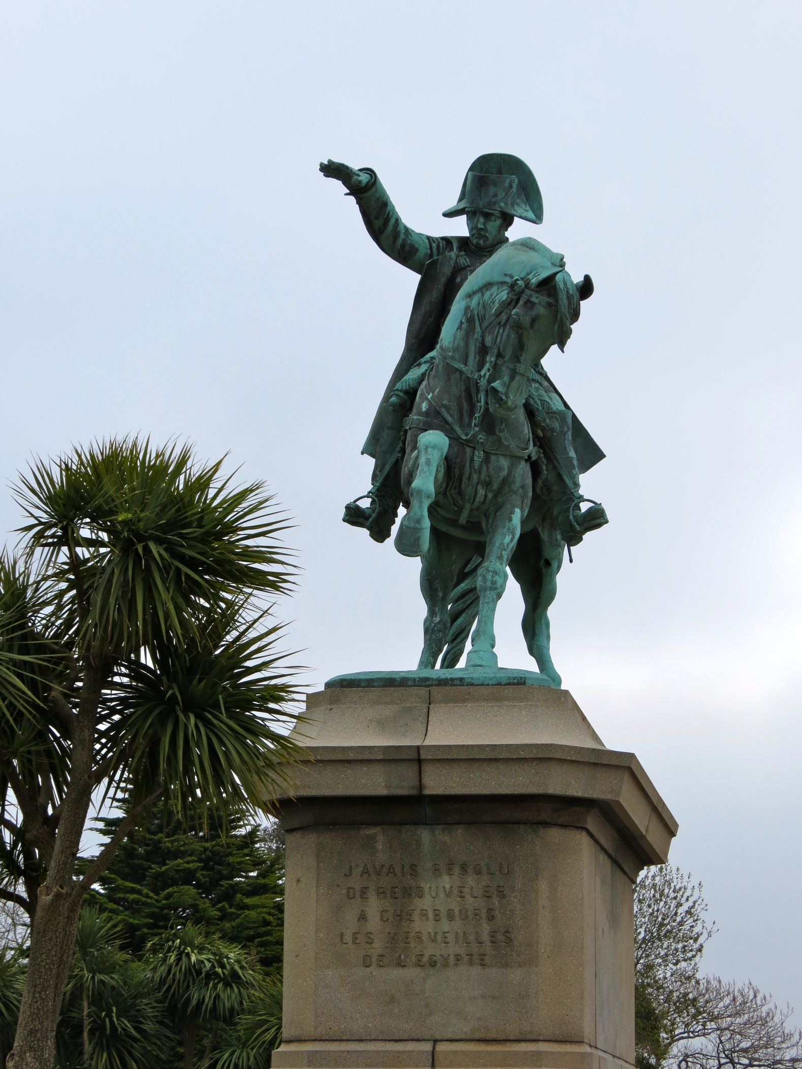 Equestrian statue of Napoléon I in Cherbourg Octeville France