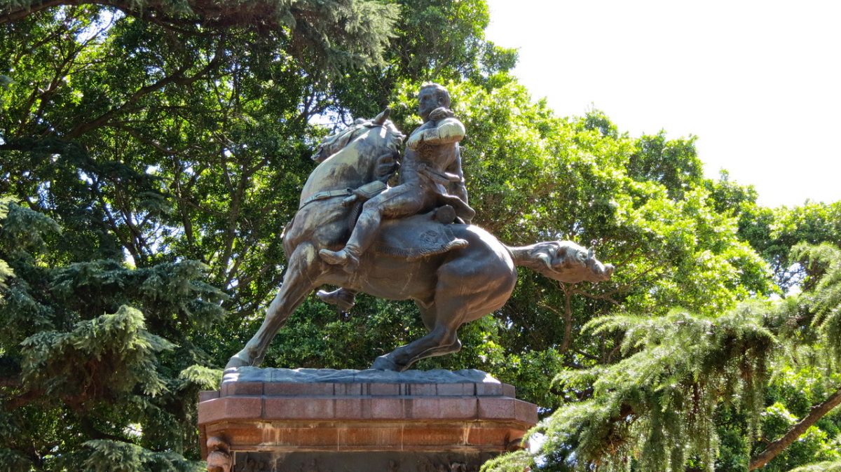 Equestrian statue of Bernardo O'Higgins in Buenos Aires Argentina