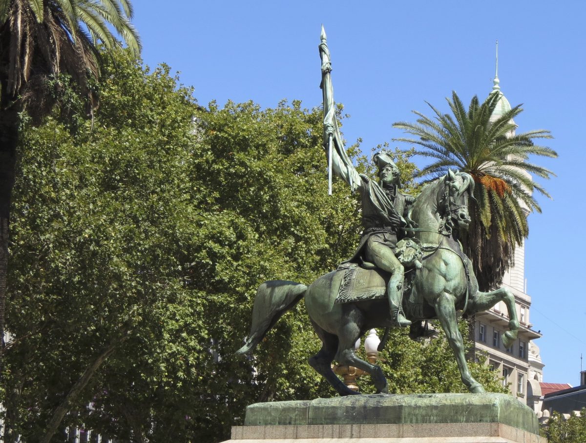 Equestrian statue of Manuel Belgrano in Buenos Aires Argentina