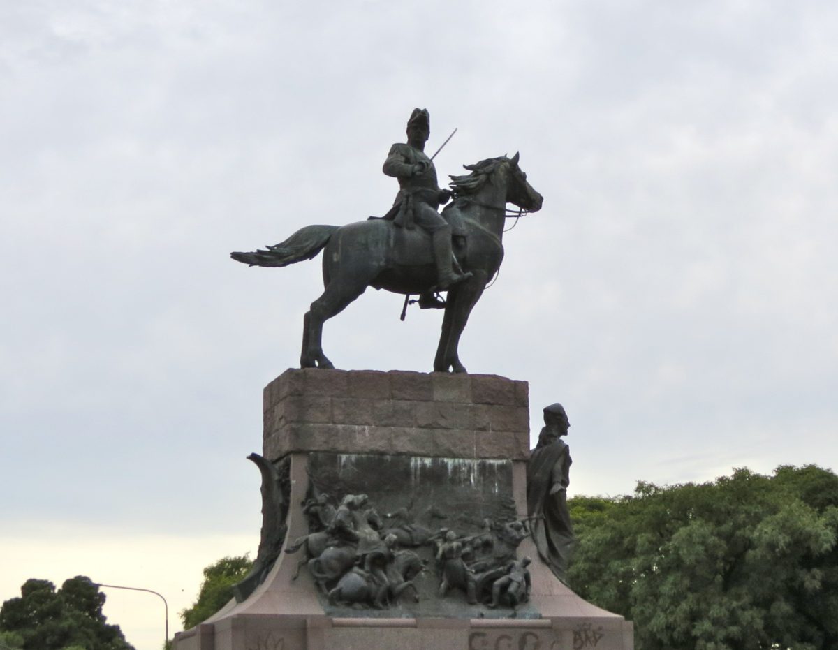 Equestrian statue of Justo José Urquiza in Buenos Aires Argentina